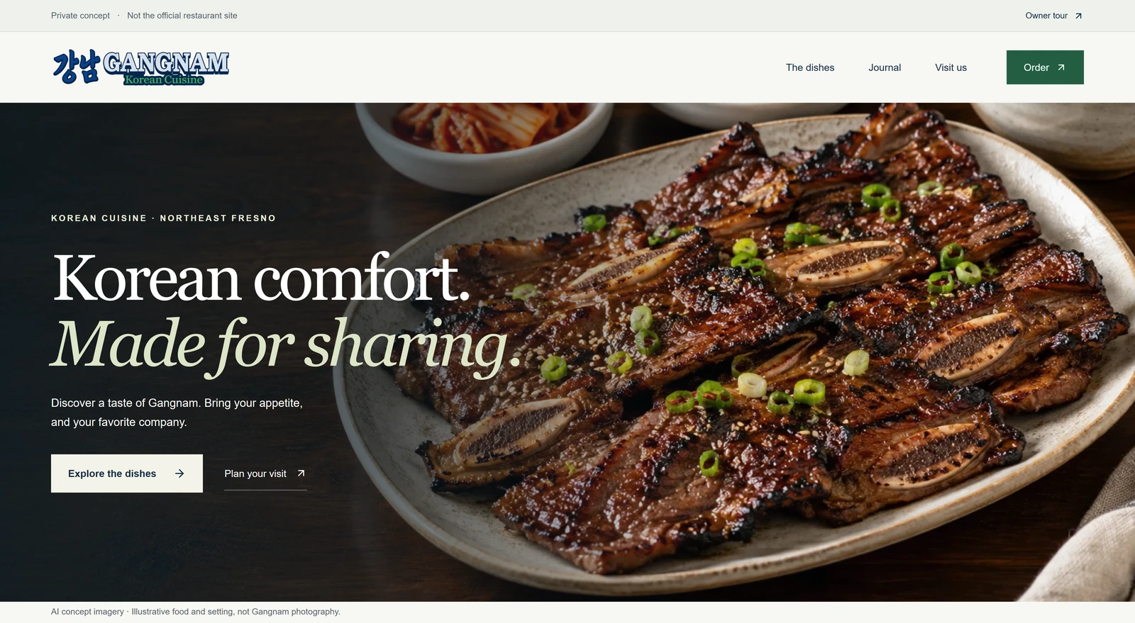 Website — actual proposal or local sample interface